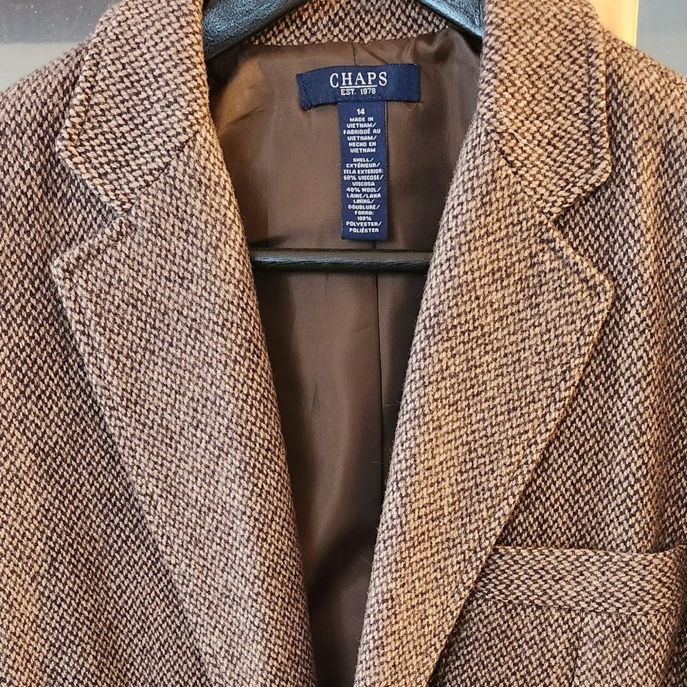 Chaps 3 pocket Tweed Blazer